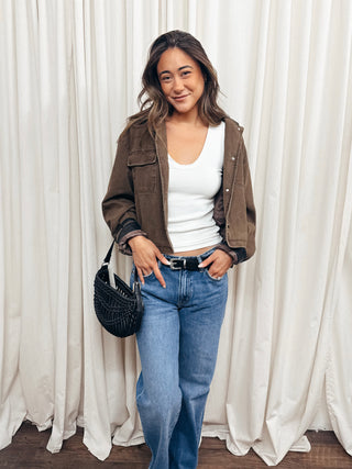 The Cropped Barn Jacket - Olive Street