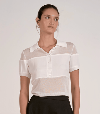 The Sheer Contrast Polo - Olive Street
