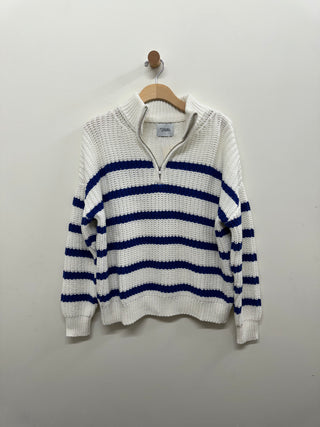 Farleigh Half Zip Stripe Sweater