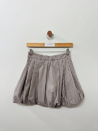 Striped Bubble Hem Skirt