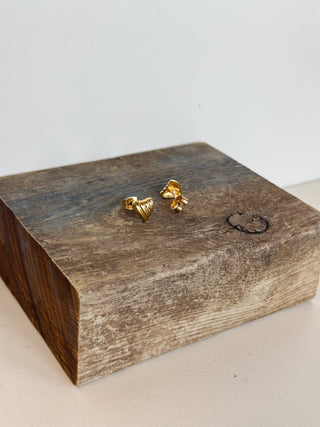 Textured Heart Stud