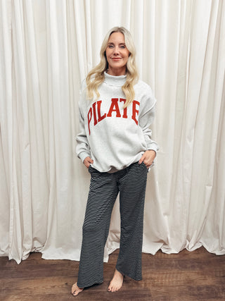 The Pilates & Yoga Reversible Mockneck Sweatshirt - Olive Street