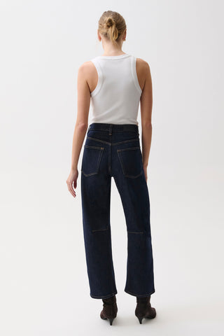 The Beau Seamed Crescent Raw Jean in Nightfall