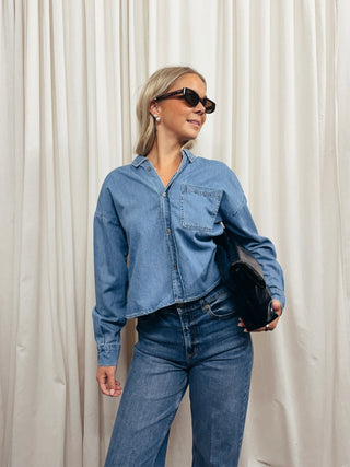 The Cropped Adrianna Button Down
