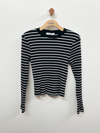 Clyde Ribbed Longsleeve Stripe Baby Tee