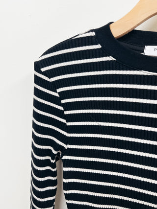 Clyde Ribbed Longsleeve Stripe Baby Tee