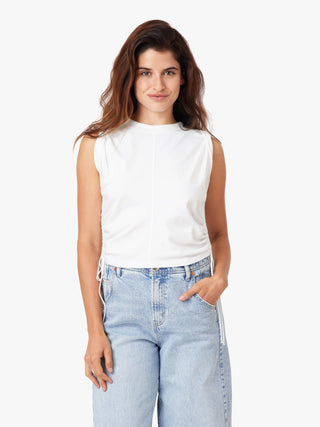 The Luna Top in White - Olive Street