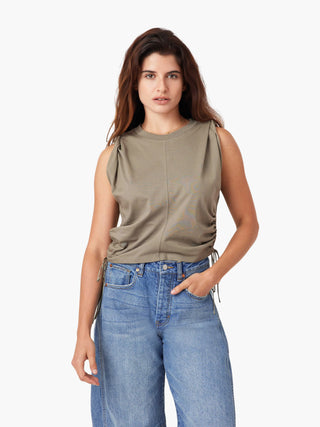 The Luna Top in Green - Olive Street