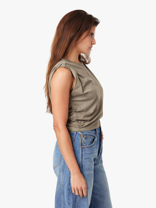 The Luna Top in Green - Olive Street