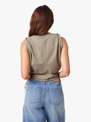 The Luna Top in Green - Olive Street