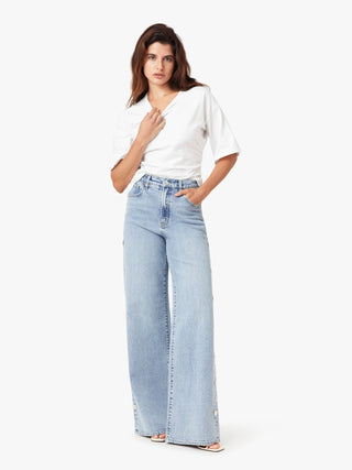The Gemma Studded Wide Leg Slouch Jean - Olive Street