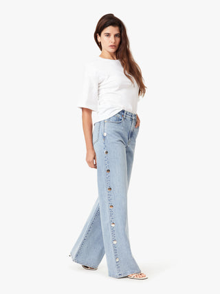 The Gemma Studded Wide Leg Slouch Jean - Olive Street