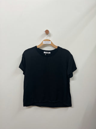 Delphine Satin Crew Neck Tee