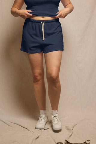 The French Terry Sweat Shorts in Navy - Olive Street