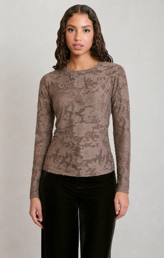 The Sheer Floral Print Top