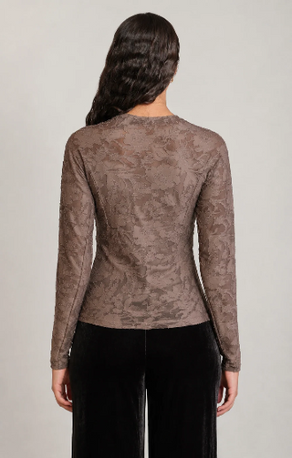 The Sheer Floral Print Top