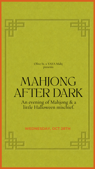 Mahjong Social Club: Guided Play Evening October 28th