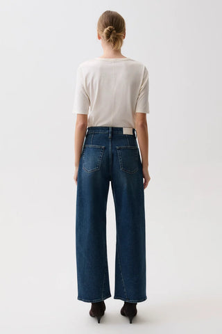 The Kyra Ankle High Rise Bowed Wide Ankle Jean