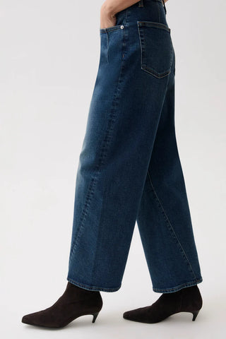 The Kyra Ankle High Rise Bowed Wide Ankle Jean