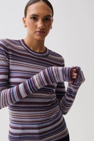 The Madison Long Sleeve Crew Neck Sweater Tee