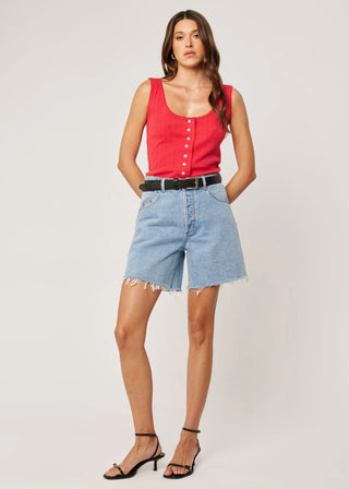 The 90s Relaxed Short in Country Blue - Olive Street