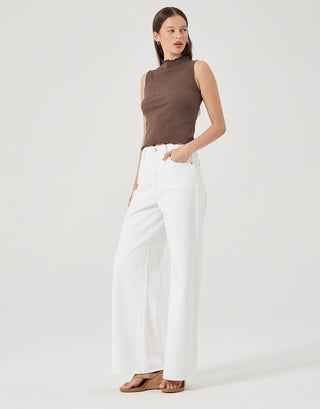 The Relaxed Sailor Long Jean in Vintage White - Olive Street