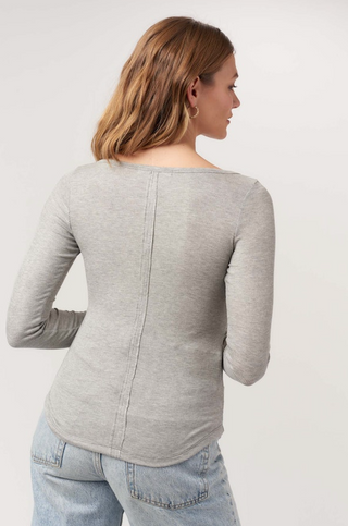 Yoko Seamed Boatneck Rib Longsleeve