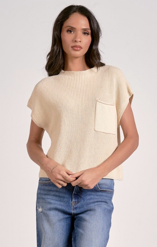 Short Sleeve Easy Sweater