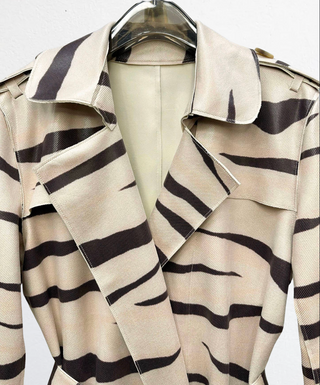 The Zebra Wrap Coat - Olive Street