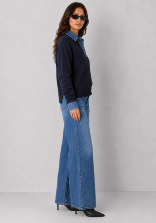 The Denim Trim Sweater