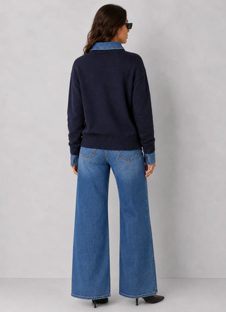The Denim Trim Sweater