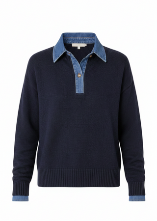 The Denim Trim Sweater