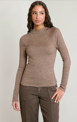 The Mock Neck Seam Detail Sweater