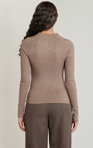 The Mock Neck Seam Detail Sweater