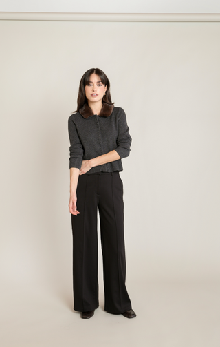 The Fur Collar Button Cardigan