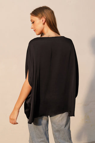 Boat Neck Caftan Blouse