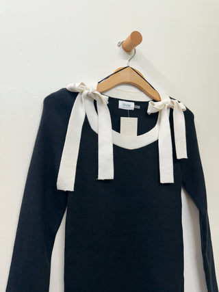 Contrast Bow Sweater