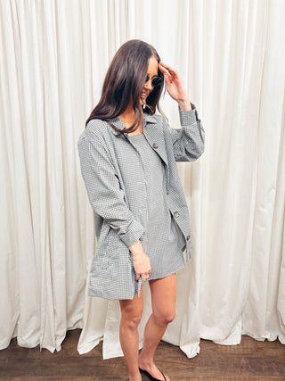 The Gingham Mini Dress - Olive Street