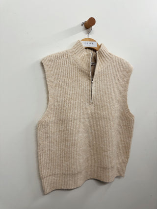 Zip Front Sweater Vest