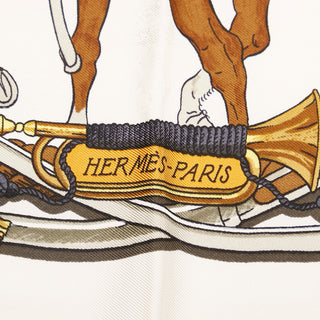 Hermes Marine et Cavalerie Silk Scarf