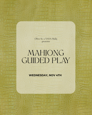 Mahjong Social Club: Guided Play Evening November 4th