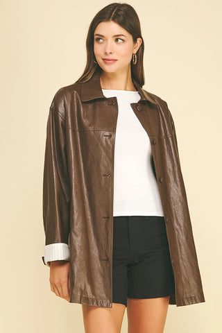 The Faux Leather Dakota Jacket