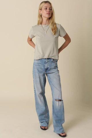The Maia Classic Crewneck T-Shirt in Thyme - Olive Street