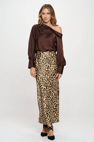 The Dropped Shoulder Satin Top