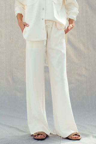 The Soft Structure Wide Leg Pant - Olive Street