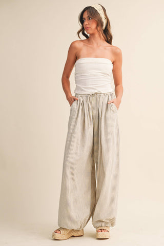 The Striped Balloon Pant - Olive Street