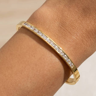 The Stainless Steel Baguette Bangle