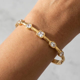 The Stainless Steel Bezel Bangle