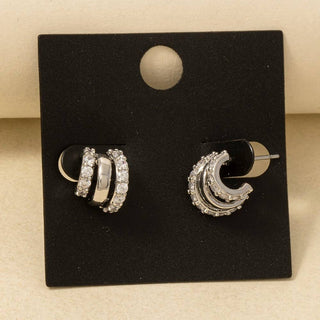 The Crystal Triple Hoop