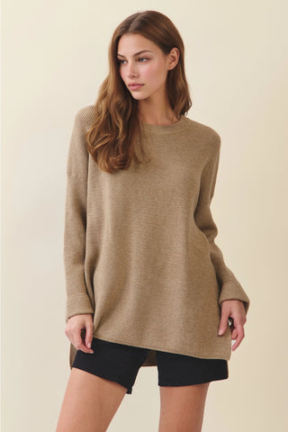 The Side Slit Long Pullover